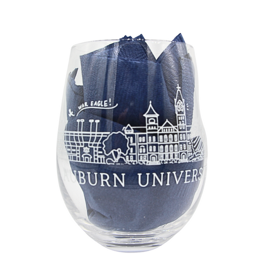Wine Glass | Auburn Skyline