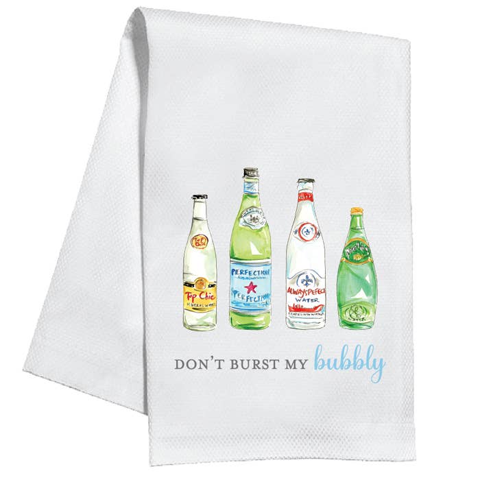 Sparkling Water Bottles Kitchen Towel