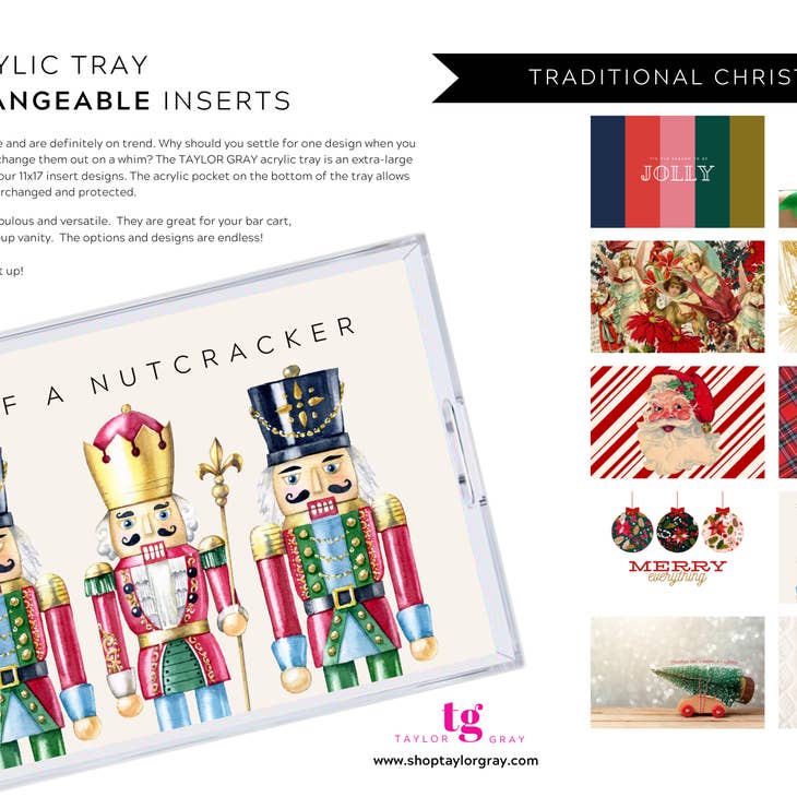 Acrylic Tray Inserts | Traditional Christmas