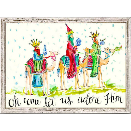 Oh Come Let Us Adore Him, Mini Framed Canvas