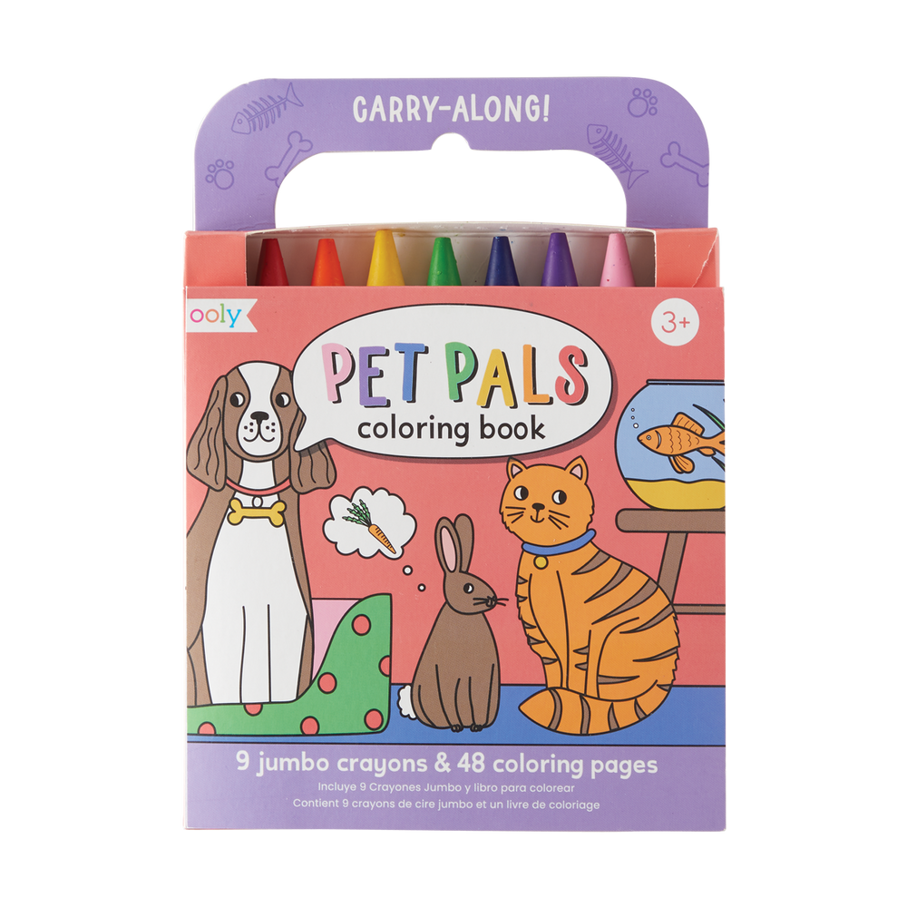 Carry Along Crayons & Coloring Book Kit - Pet Pals