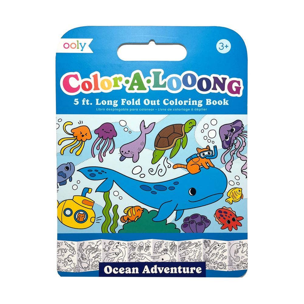 Color-A-Looong 5' Fold Out Coloring Book - Ocean Adventure