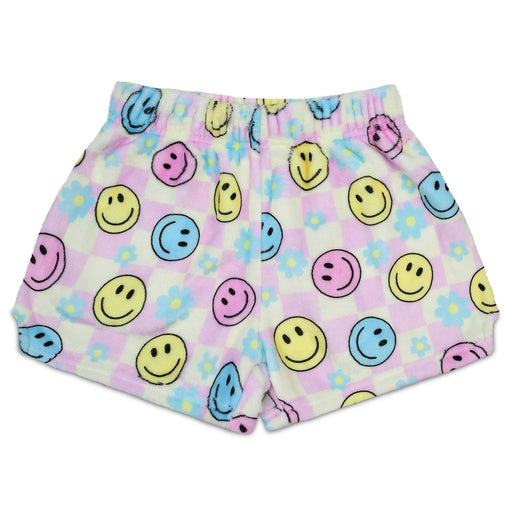 Plush Shorts - Happy Check