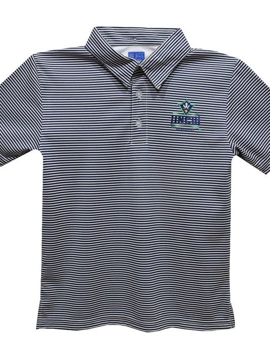 North Carolina Seahawks Uncw Embroidered Stripes Polo Shirt
