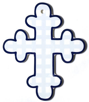 Gingham Cross (10”) - Blue