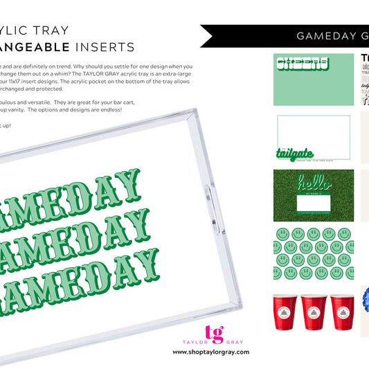 Acrylic Tray Inserts | Gameday Green