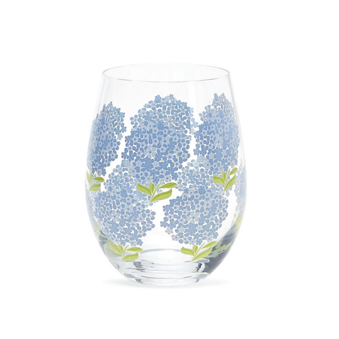 Stemless Wine Glass | Hydrangea