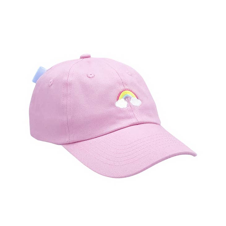 Rainbow Bow Baseball Hat (Girls)