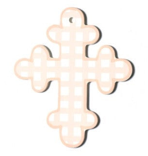 Gingham Cross (10”) - Pink