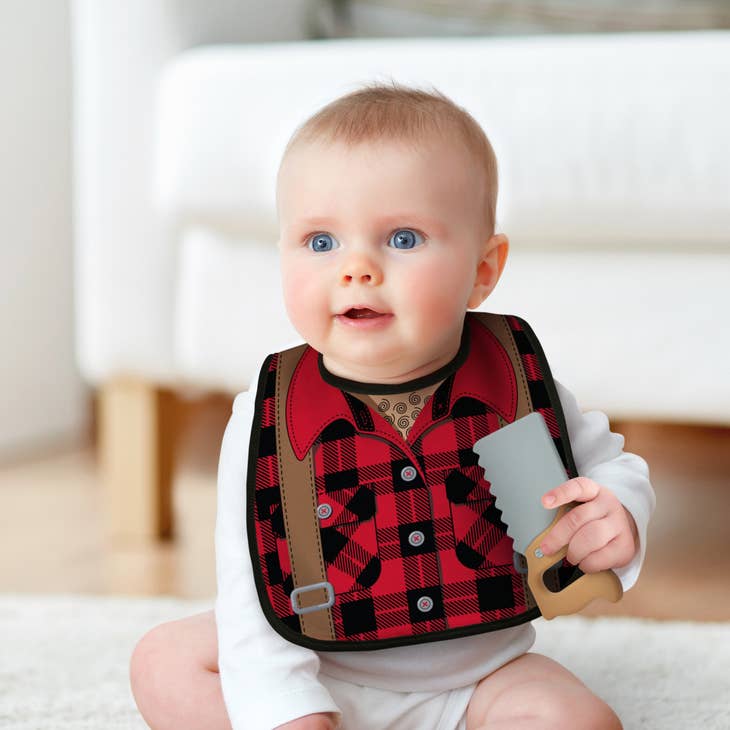 Bib & Teether Set - Lumberjack