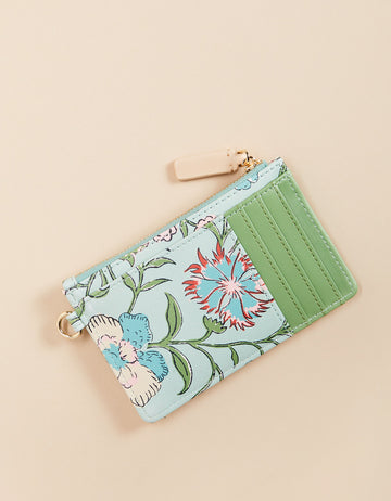 Slim Card Coinpurse - Hampton Floral Block Print