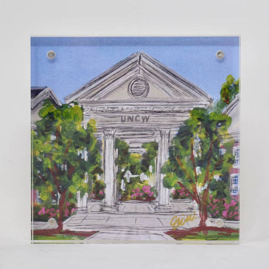 Uncw Landmark Acrylic Block - 4x4