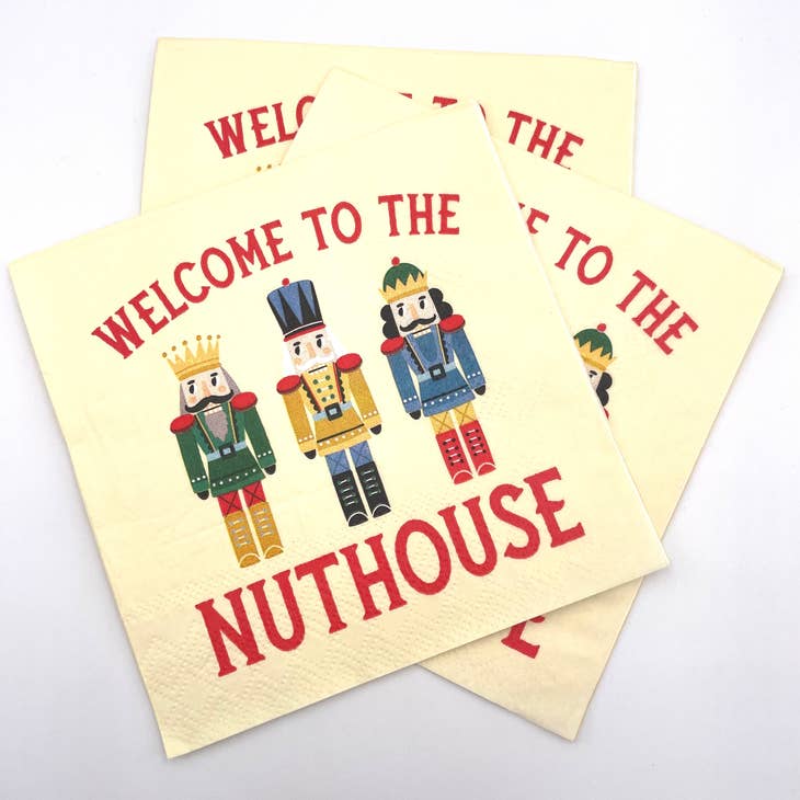 Cocktail Napkins | Welcome To the Nuthouse