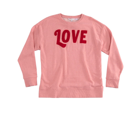 "Love" Sweatshirt - Pink - Small