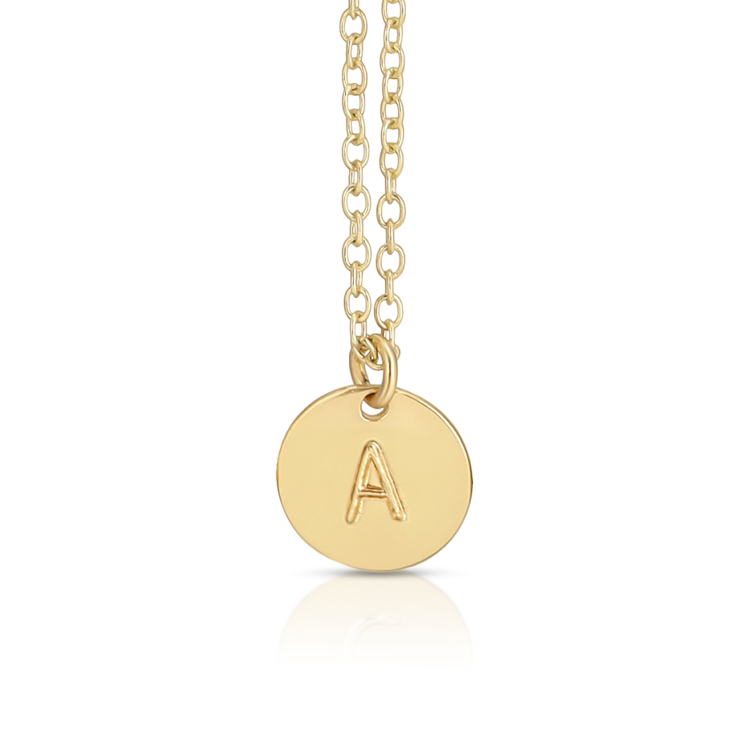 Letter Disc Necklace