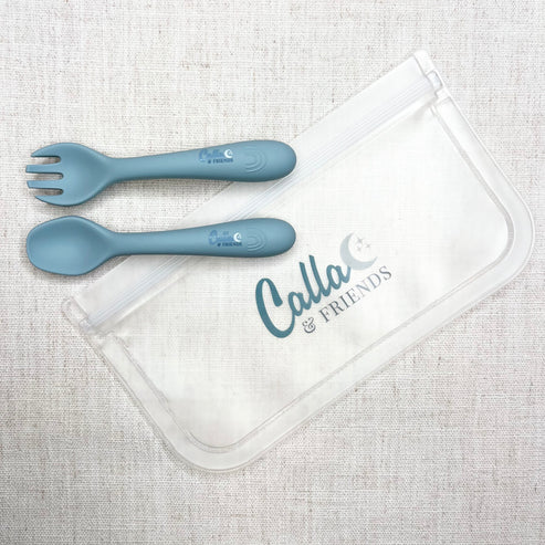 My First Silicone Utensils | Powder Blue