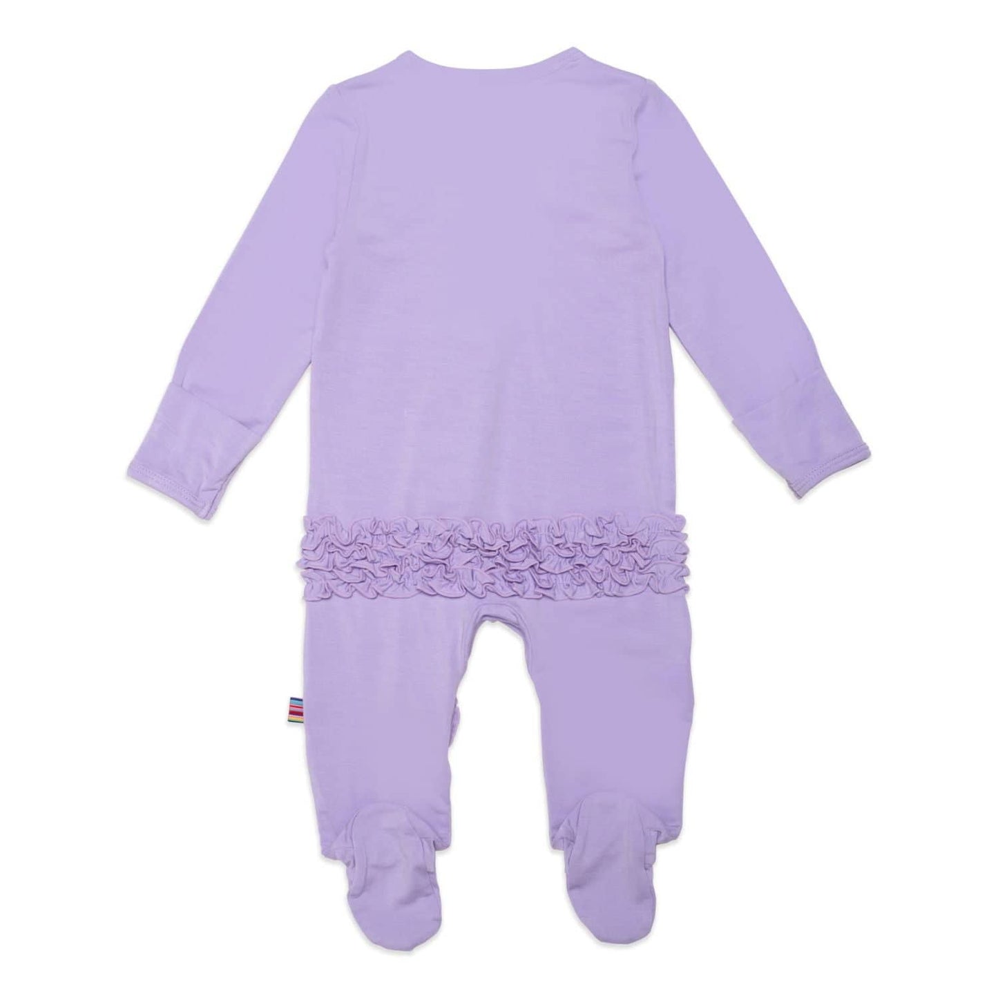 Modal Ruffle Magnetic Footie |  Crocus Petal