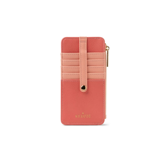 Kedzie Zippered Wallet - Coral