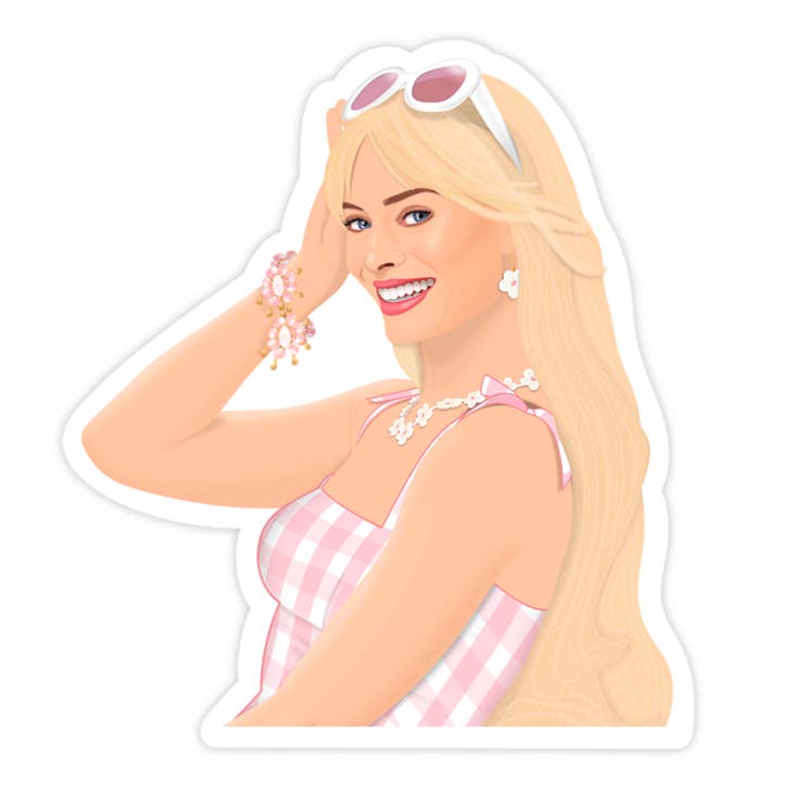 Barbie Movie Beach Barbie Margot Robbie Sticker