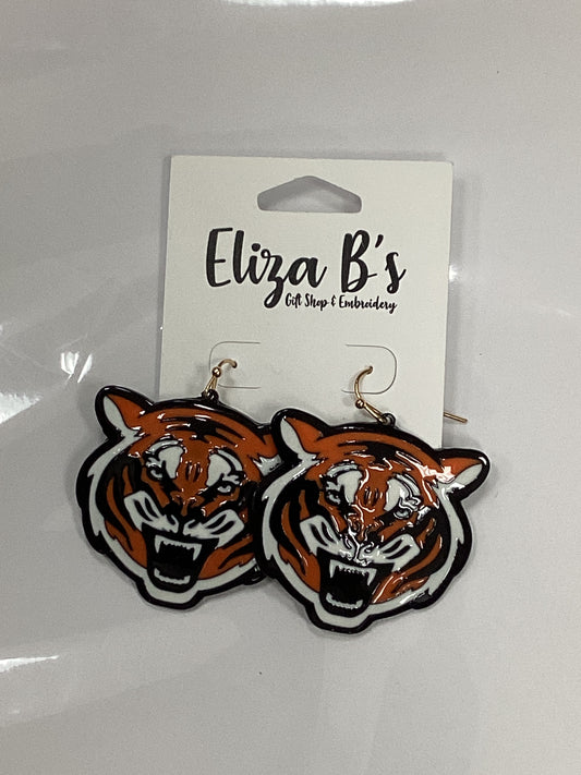 Tiger Face Earrings