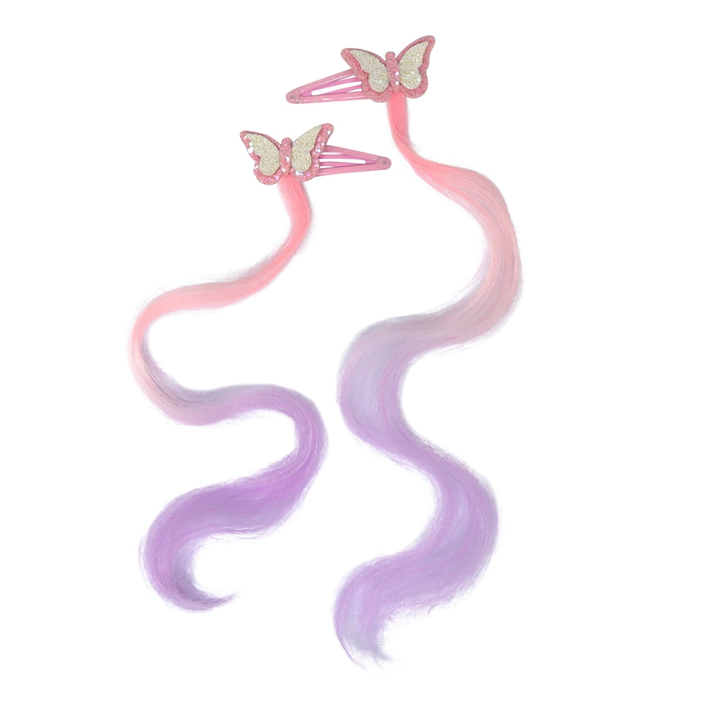 Butterfly Hair Clips with Hair Extensions