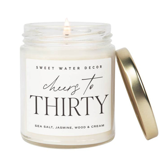 Cheers To Thirty 9 oz Soy Candle