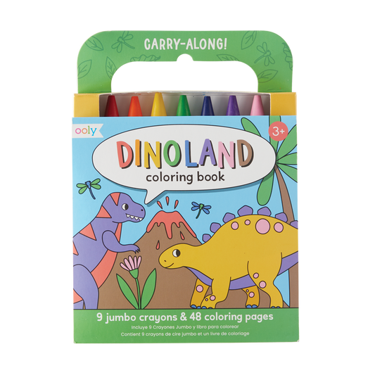 Carry Along Crayons & Coloring Book Kit - Dinoland