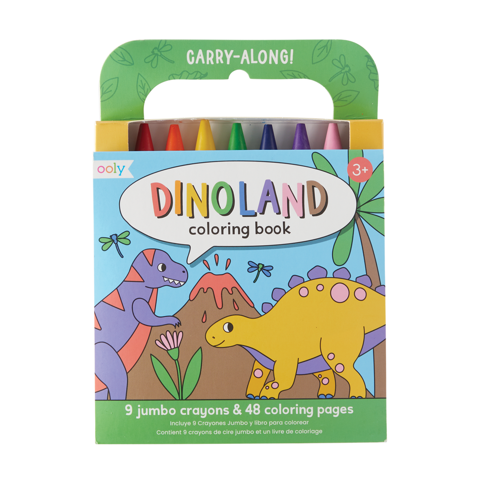 Carry Along Crayons & Coloring Book Kit - Dinoland