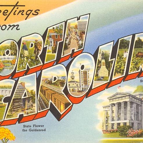 Greetings from North Carolina - Postcard