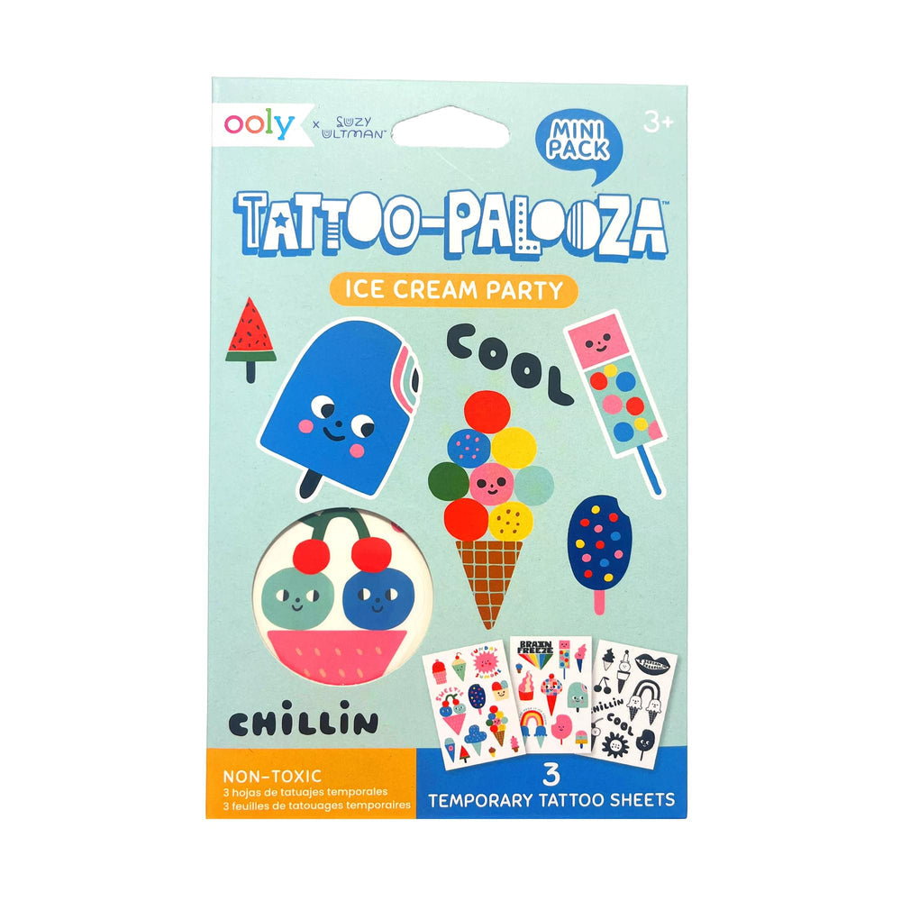 Tattoo Palooza Temporary Tattoo: Ice Cream Party