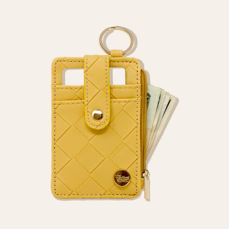 Keychain Wallet - Woven Mustard