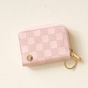 Zip Around Wallet - Blush Check
