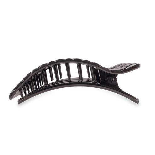 Teleties Rectangle Hair Clip | Jet Black Quilted | Assorted Sizes