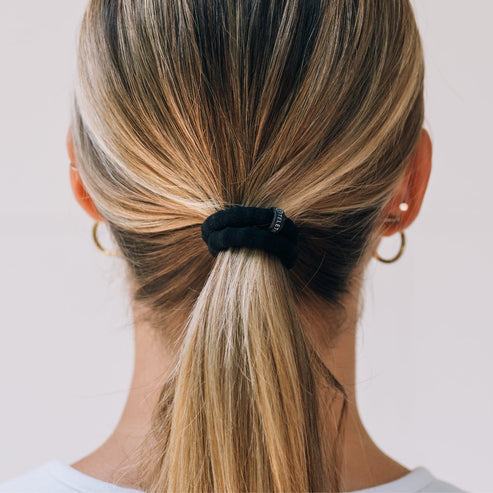 Teleties Nylon Hair Ties | Jet Black | Small