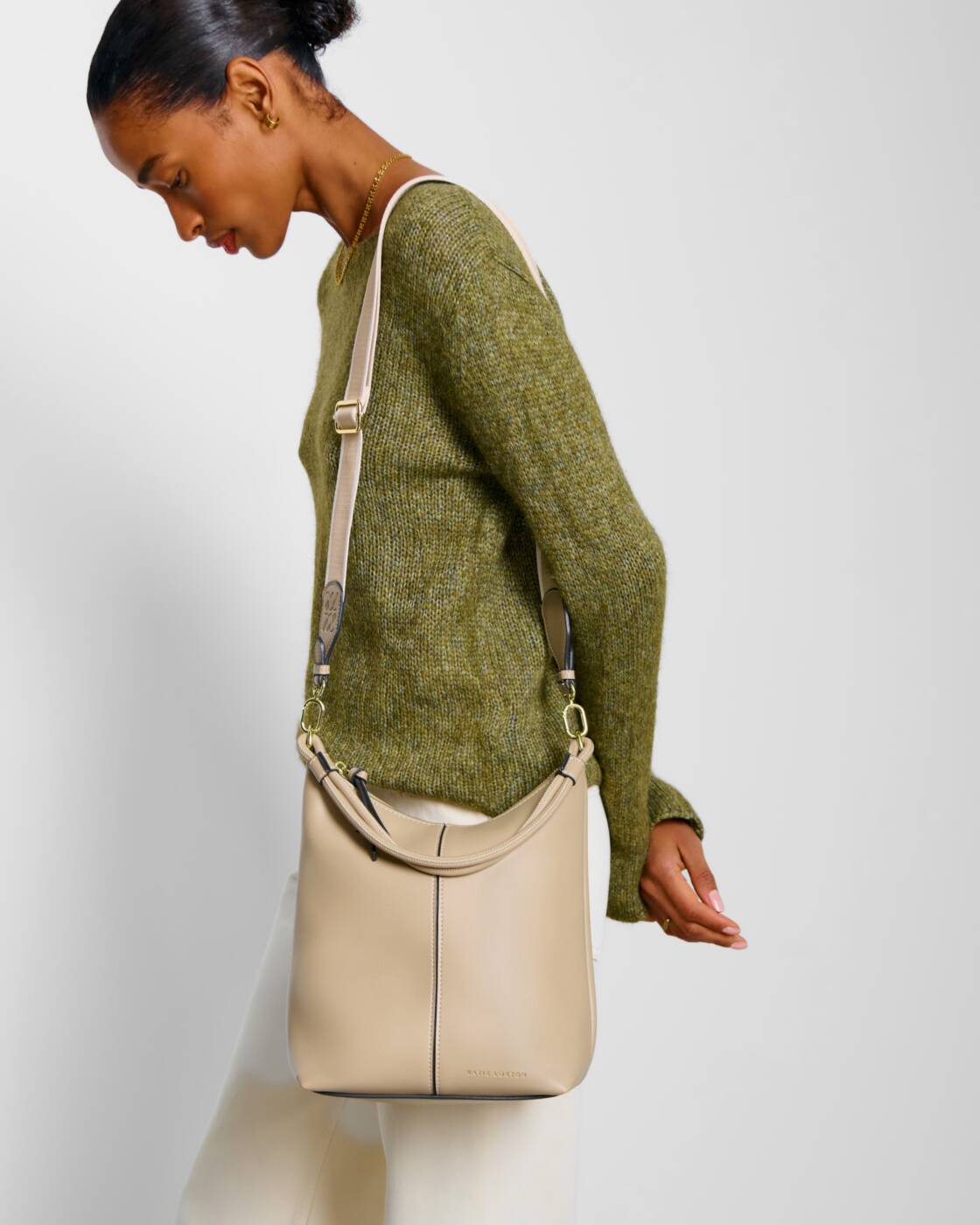 Hallie Satchel Bag | Light Taupe