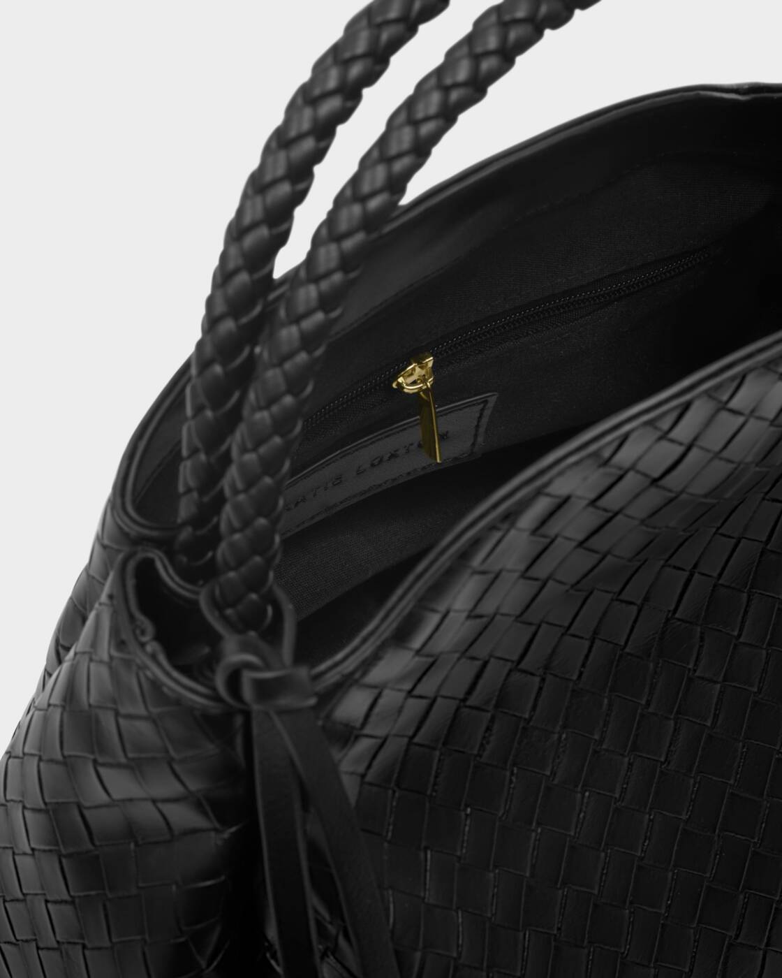 Nova Woven Texture Top Handle Bag | Black