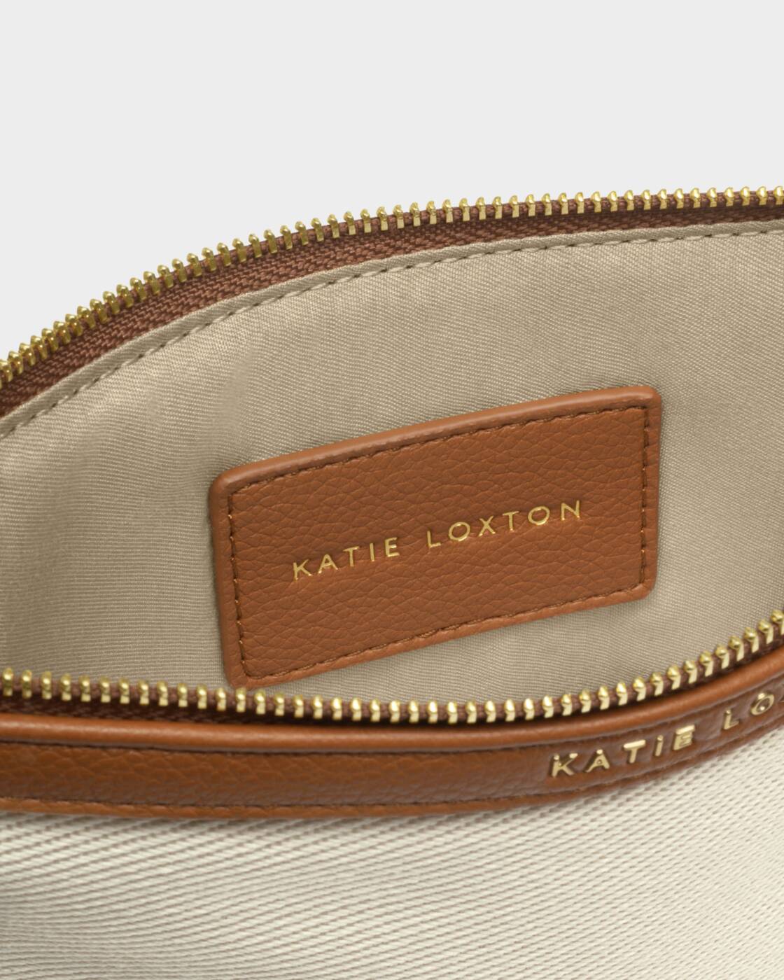 Hallie Wristlet Pouch | Canvas/Cognac
