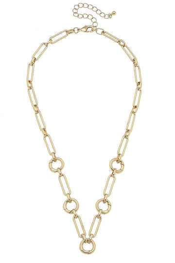 Lilah Multi-Charm Collector Necklace Base | Shiny Gold