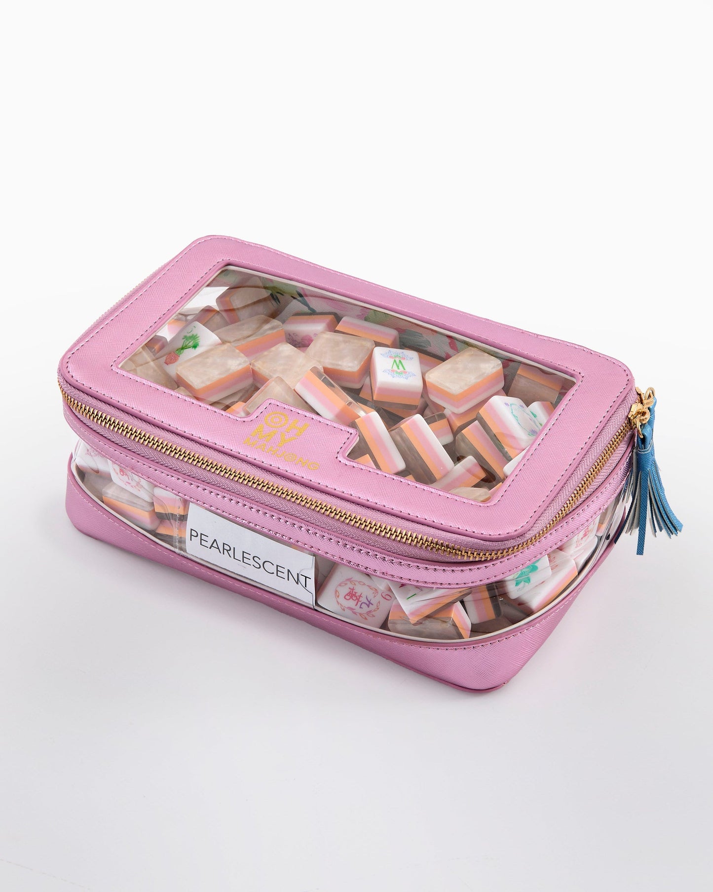 Tile Storage Bag | Metallic Light Pink