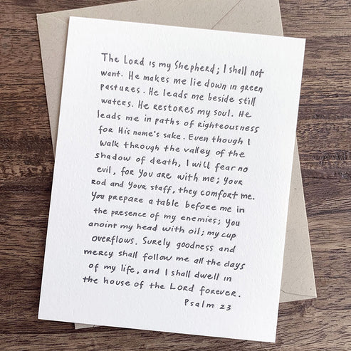 Flat Note Card | Psalm 23