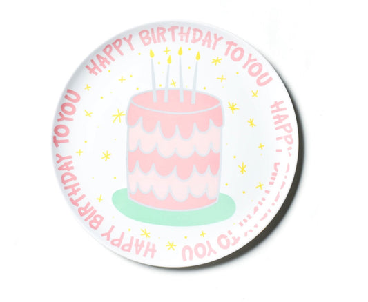 Happy Birthday Melamine Plate - Pink