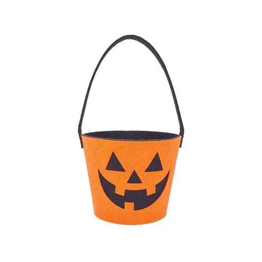 Jack-O-Lantern Felt Candy Bucket