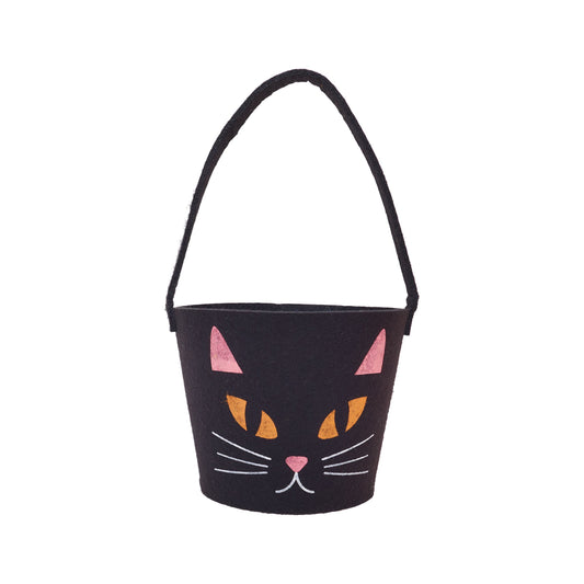 Halloween Cat Felt Candy Bucket