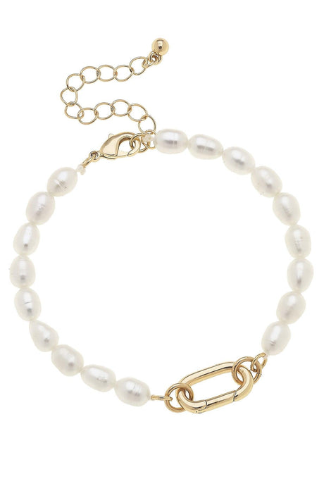 Piper Freshwater Pearl Charm Bracelet Base | Ivory