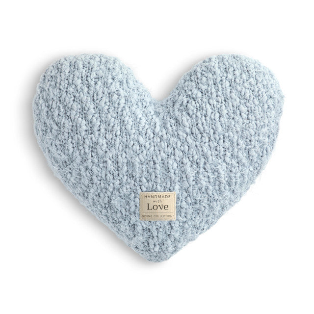 Giving Heart Weighted Pillow | Soft Blue