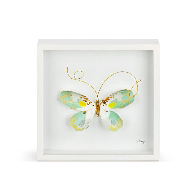 Butterfly Wall Art | Green & White