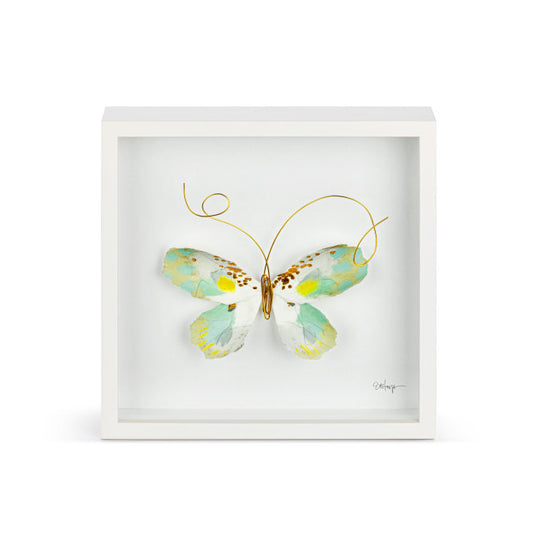 Butterfly Wall Art | Green & White