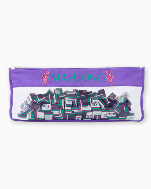 Mahjong Bag | Purple Peacock