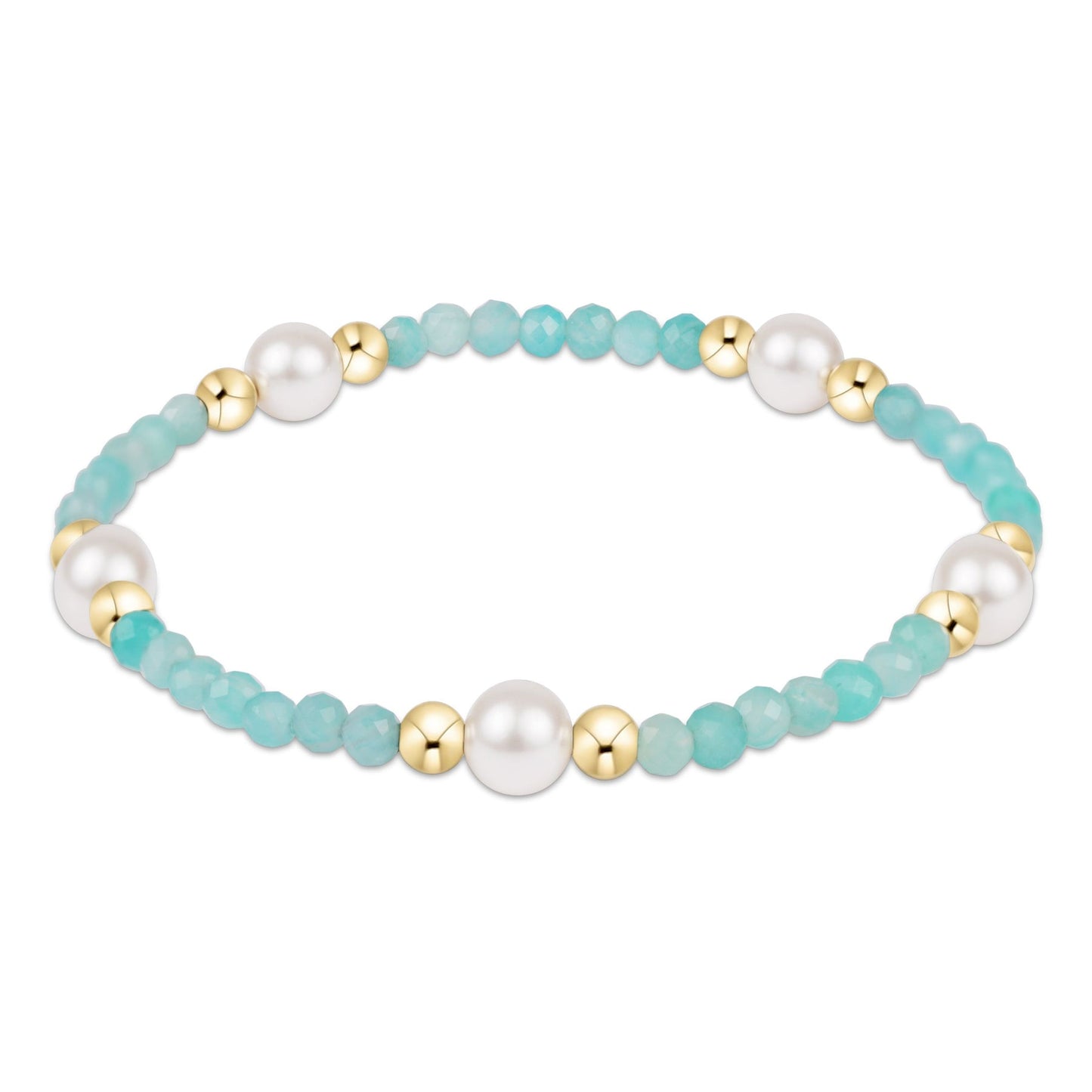Extends | Purpose Pearl 4mm Gem Bracelet | Amazonite