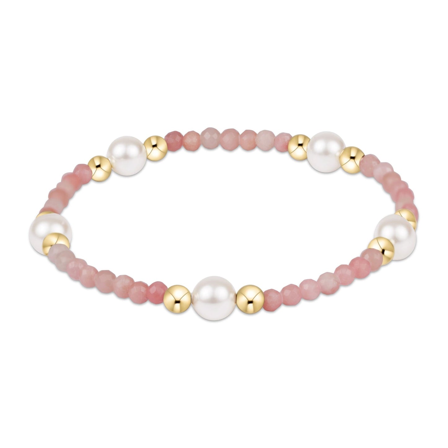 Extends | Purpose Pearl 6mm Gem Bracelet | Pink Opal